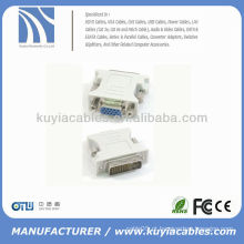 24 + 1 DVI Pin macho para 15 pinos VGA fêmea conversor DVI VGA adaptador DVI-D